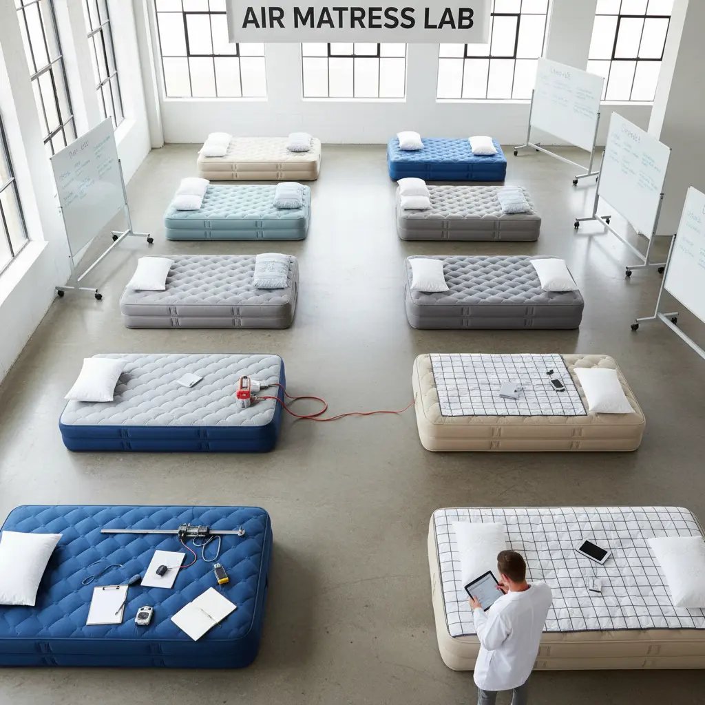 Air mattress testing process
